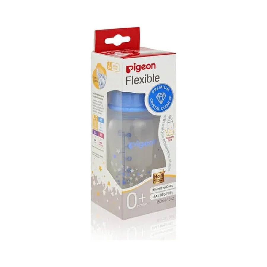 قنينة حليب بلاستيك ستريم 150مل PIGEON STREAMLINE SN PP BOTTLE 150ML FLEXIBLE (266512)
