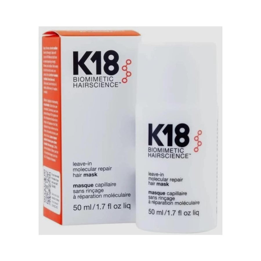 كي 18 ماسك شعر بدون شطف للإصلاح الجزيئي 50 مل K18 LEAVE-IN MOLECULAR REPAIR HAIR MASK 50ML