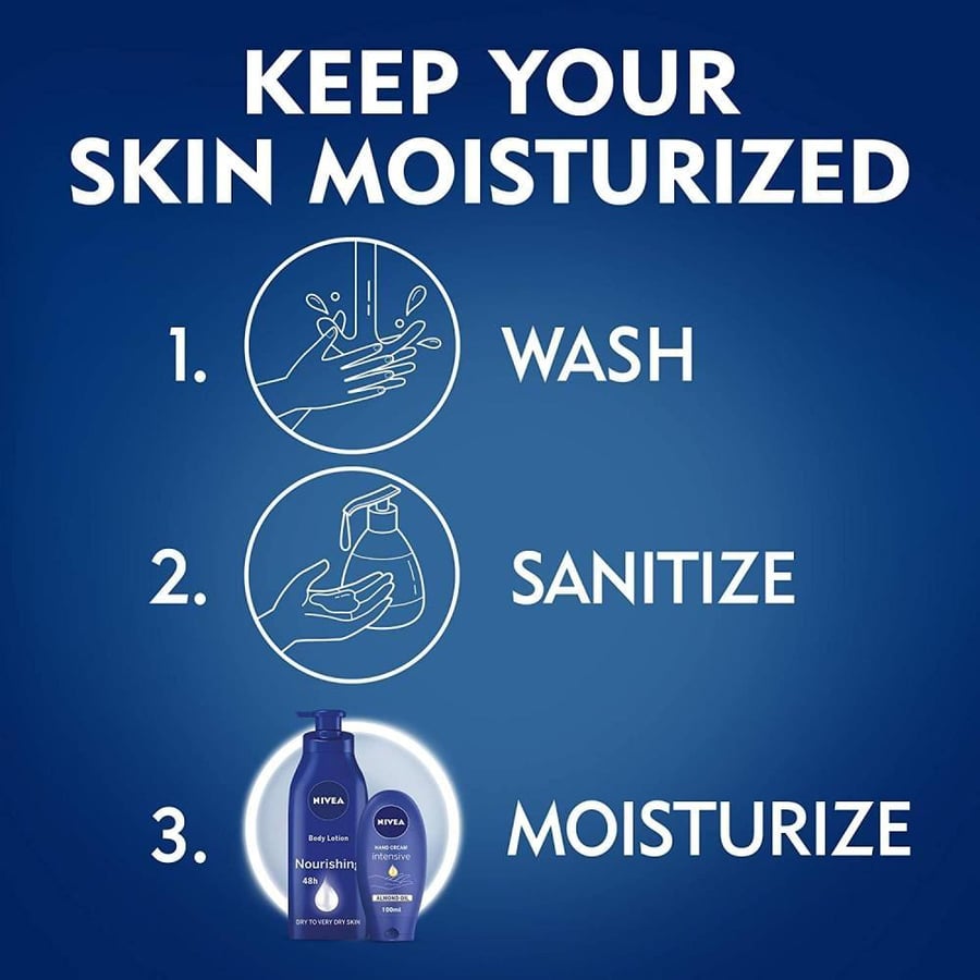 نيفيا لوشن للجسم 625 مل عنايه مركزه ومرطبه مغذي NIVEA BODY LOTION 625ML NOURISHING ALMOND OIL 13196
