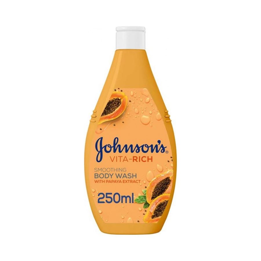 جونسون سائل للإستحمام بالبابايا 250مل JOHNSON BODY WASH VITA-RICH SMOOTHING PAPAYA 250ML