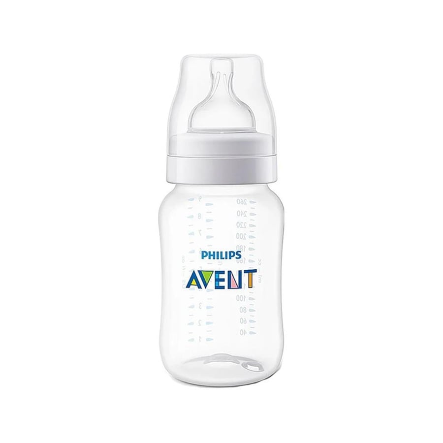 أفنت رضاعة بلاستيك 260مل +1شهر رقم(2) بلاستيك مضادة للمغص -ازرق 103/01 AVENT BOTTLE BIBERON 260ML PLASTIC +1M NO(2) ANTI-COLIQUES - BLUE SCY103/01 (010009)