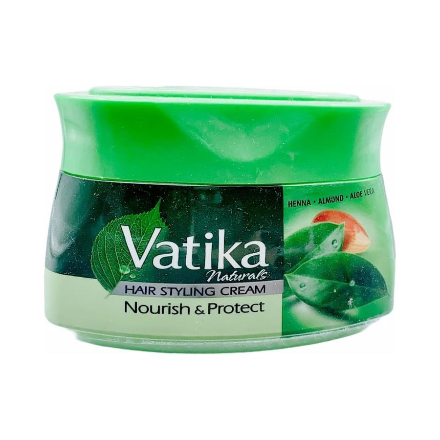 فاتيكا كريم شعر يغذي ويحمي 210 مل (اخضر ) VATIKA HAIR CREAM NOURISH PROTECT 210ML (GREEN)