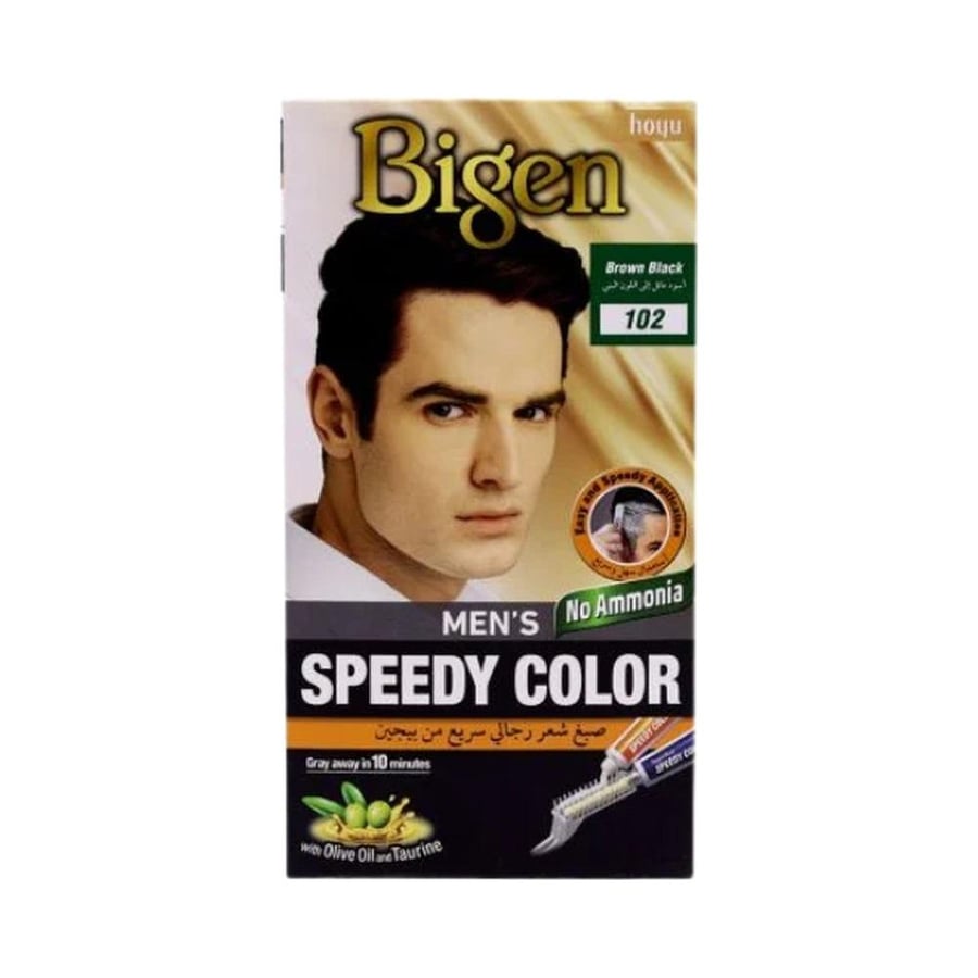 بيجين صبغة شعر سريعة للرجال - لون أسود بني (102) 40 جرام BIGEN MEN SPEEDY HAIR COLOR - 102 40GM (7026)