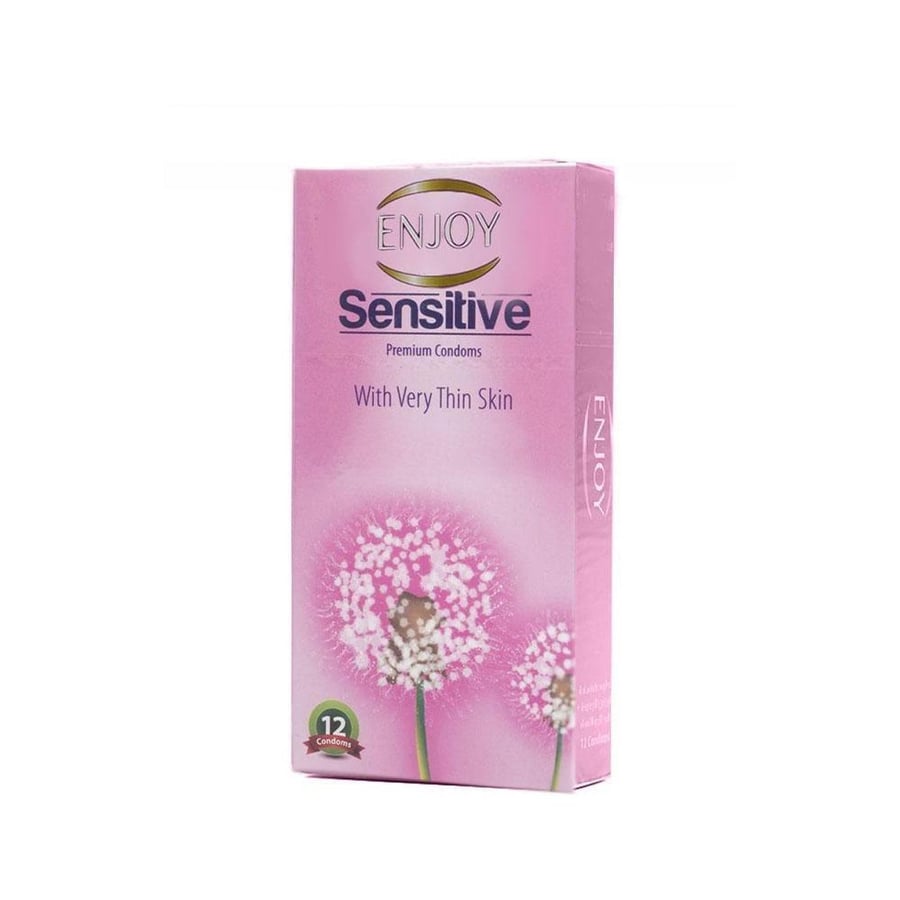 انجوي واقي ذكري 12 - حساس ENJOY CONDOMS 12 PCS SENSITIVE 640