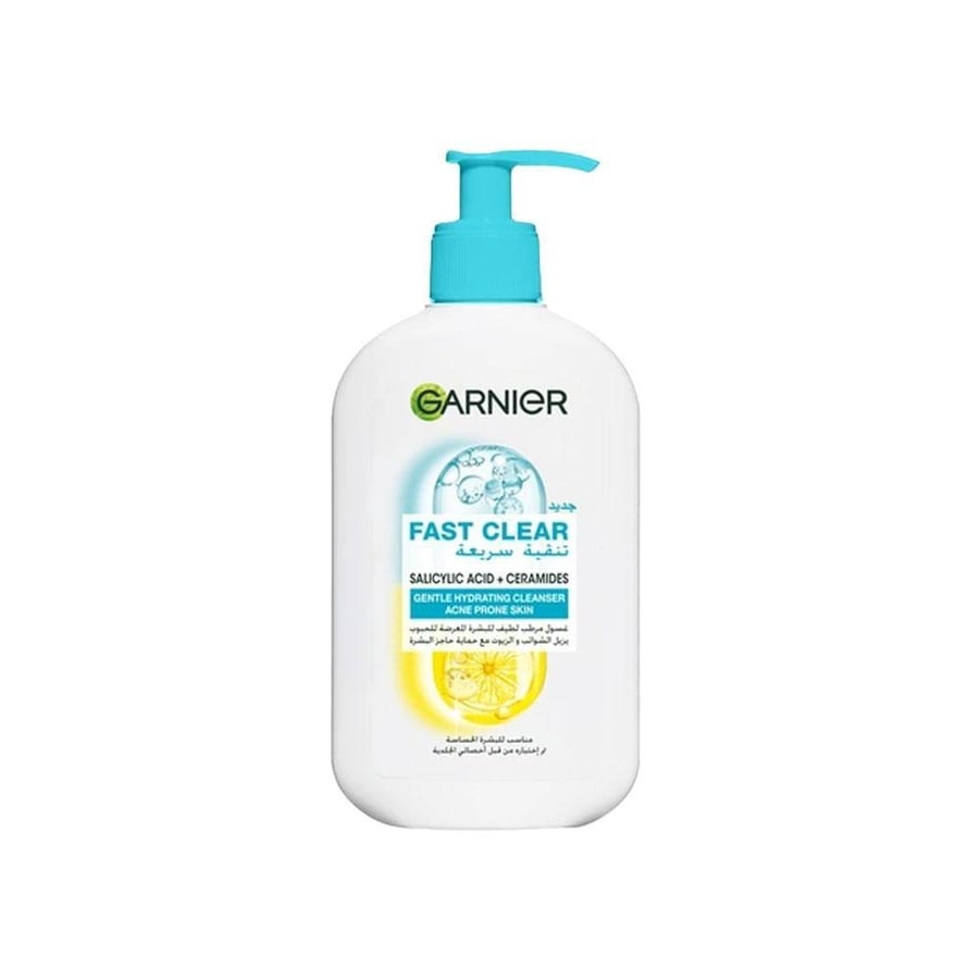 غارنية غسول مرطب لطيف للبشرة المعرضة للحبوب 250مل تنقية سريعة GARNIER GENTLE HYDRATING CLEANSER ACNE PRONE SKIN 250ML FAST CLEAR (642781)