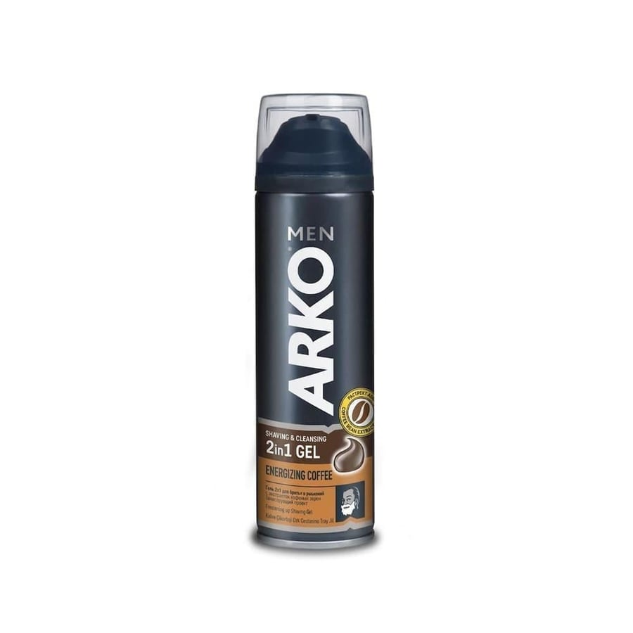 اركو رغوة الحلاقة 200 مل 2*1 جل ARKO SHAVING FOAM 200ML 2IN 1 GEL - 7329