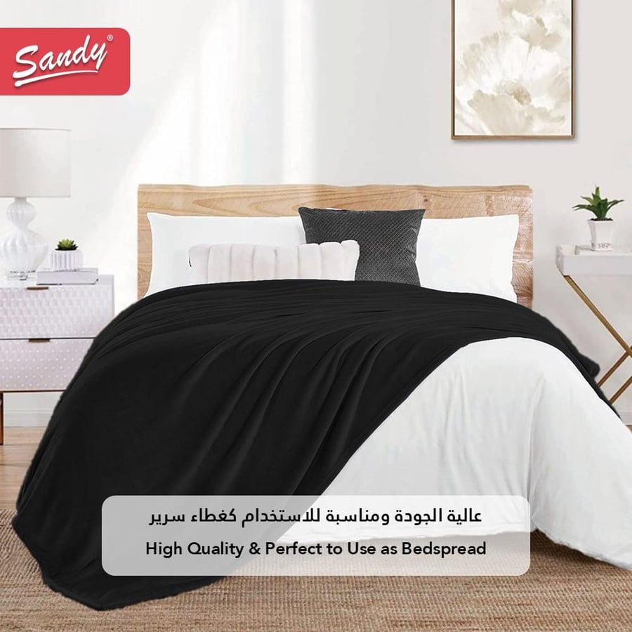 Sandy soft blanket two pieces - black