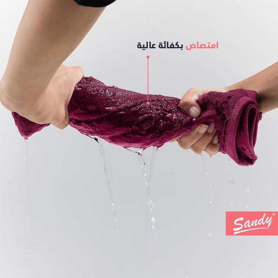 منشفة ساندي الفاخرة قطن 100% | خمري "وسط"