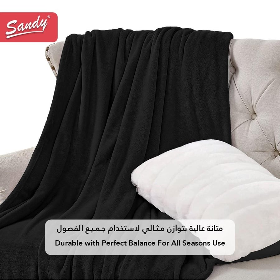Sandy soft blanket two pieces - black