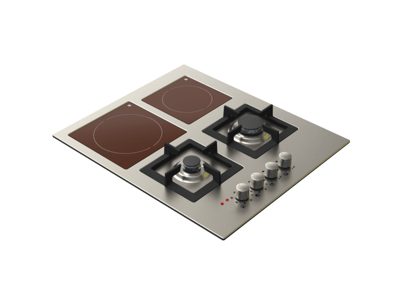 Surface 2 gas burners + 2 ceramic burners, separate burners, HD Italian