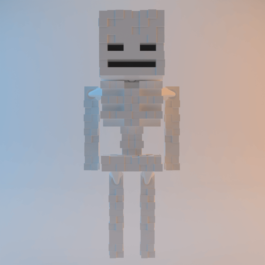 سلسلة مفاتيح سكلتون مايني كرافت
