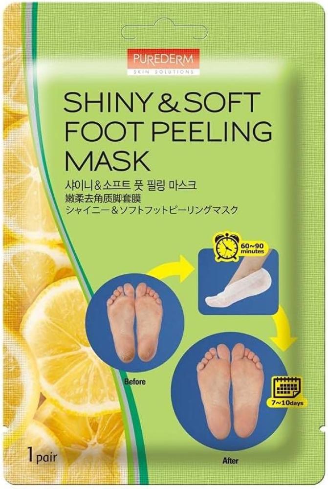 ماسك القدم الشهري لتقشير الاقدام PUREDERM  Shiny  Soft Foot Peeling Ma