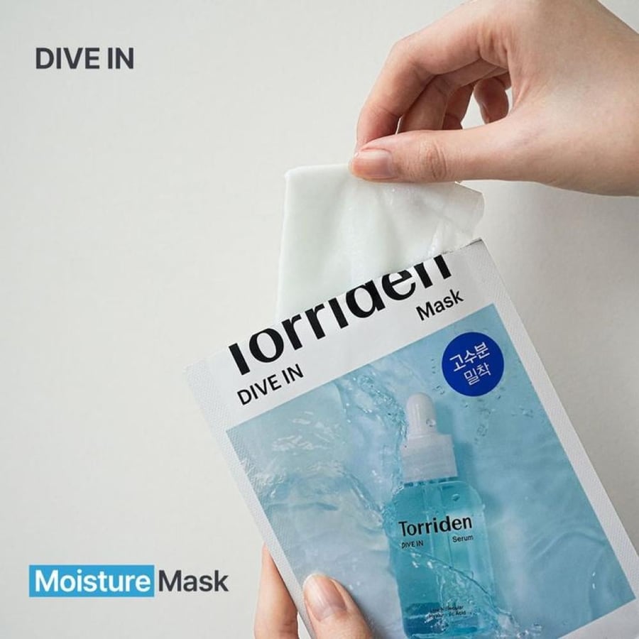 Torriden  DIVE IN Low Molecule Hyaluronic Acid Mask ماسك توريدين الورقي للترطيب العميق