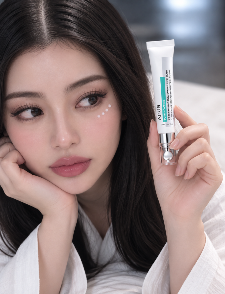 anua pdrn caffeine rejuvenating eye cream أنوا كريم العين بالسالمون و