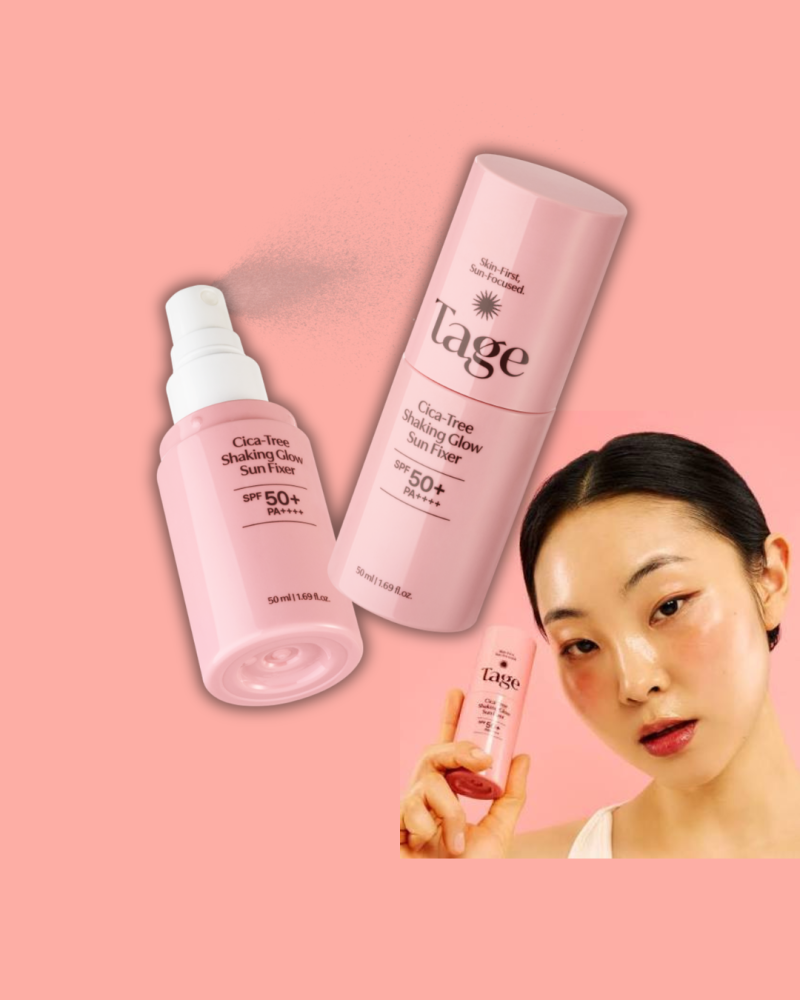 Tage Cica Tree Shaking Glow Sun Fixer بخاخ واقي شمس و مثبت ميكب