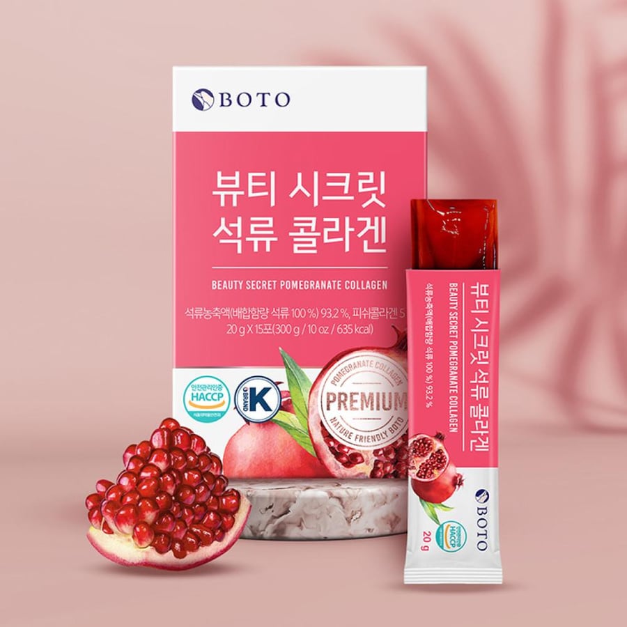 مكمل الكولاجين و الرمان الكوري BOTO  Beauty Secret Pomegranate Collagen