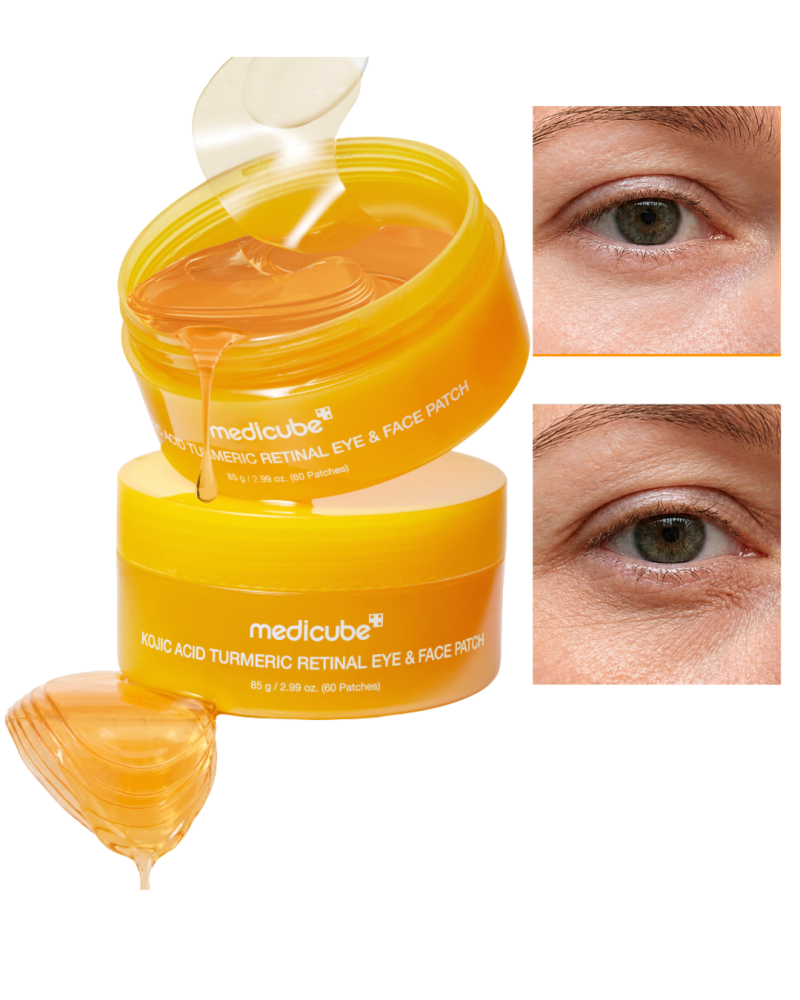 Medicube KOJIC ACID TURMERIC RETINAL EYE PATCH 60pcs ميدكيوب ماسك التف