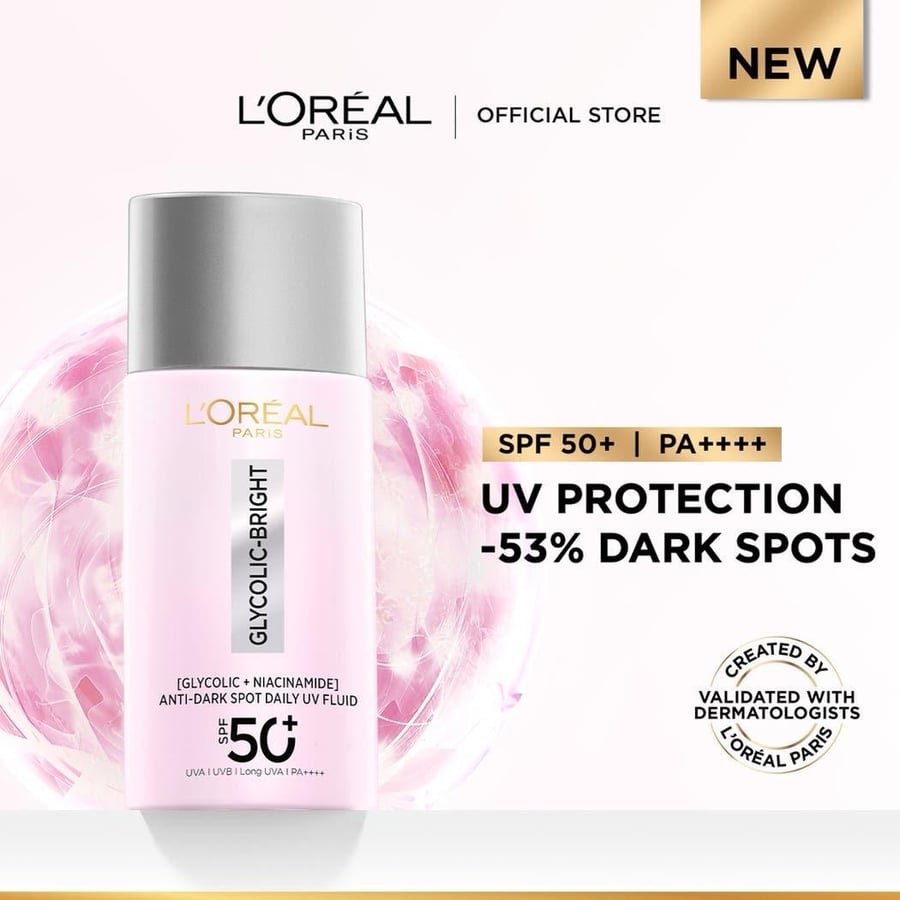 L’ORÉAL PARIS GLYCOLIC BRIGHT UV FLUID SPF 50+ PA+ ANTI-DARK SPOT 50ML