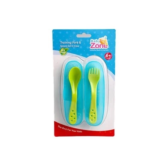 BABY ZONE طقم ملعقة وشوكة تدريب 8442