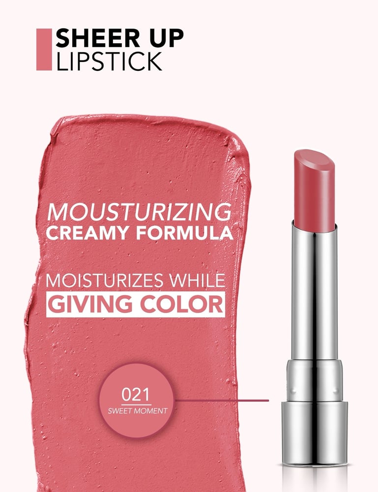 FLORMAR SHEER UP LIPSTICK  SWEET MOMENT 021