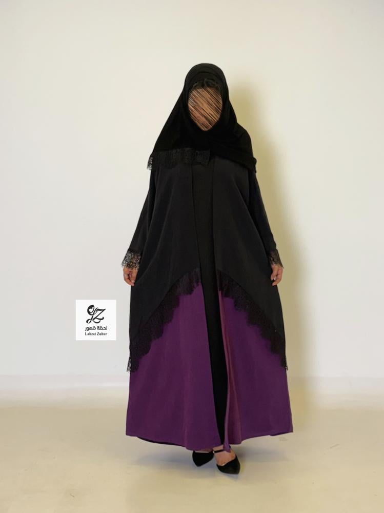 عبايه امينه بتدخيل دانتيل موف