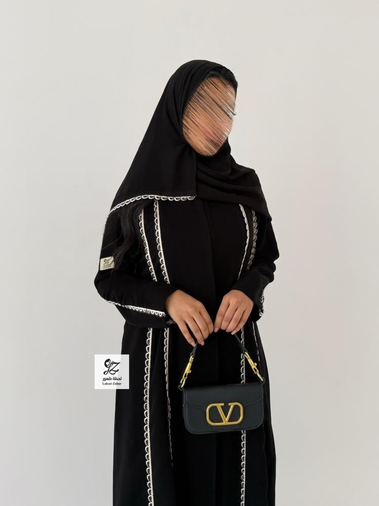 عبايه عروب بقماش كريب اندنوسي اصلي بتدخيل كلفه صوف