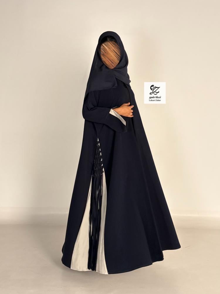 عبايه شجون كلوش بقماش كريب اندنوسي