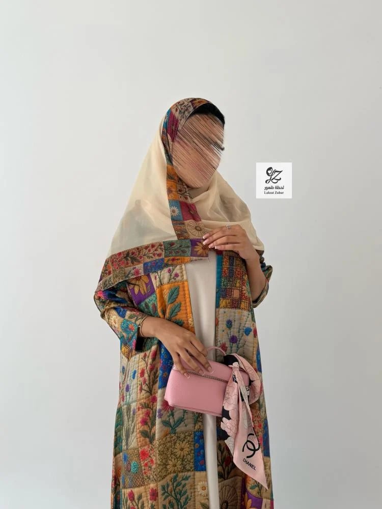 عبايه نهار بقماش تيك توك مشجر صيفي برسمه صيفيه طباعه