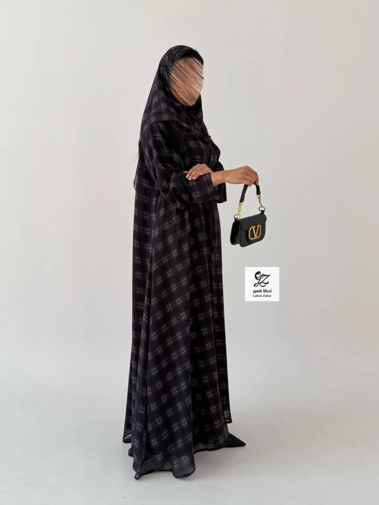 عبايه علياء شيفون مشجر طباعه كاروهات الهبه