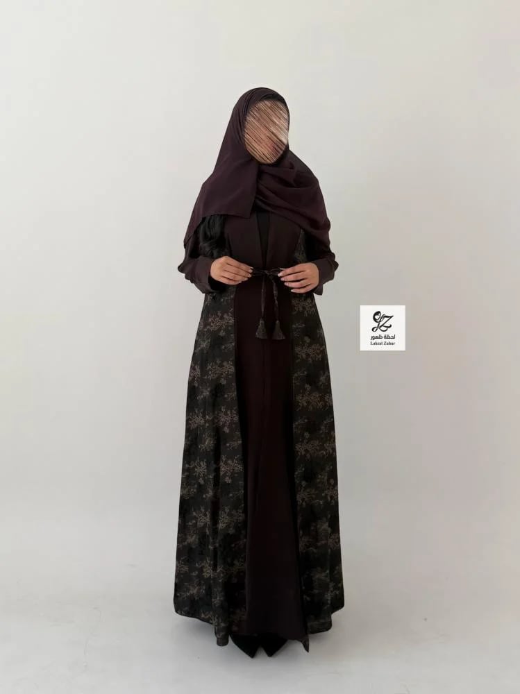 عبايه الدرعيه بقماش حرير تركي مشجر