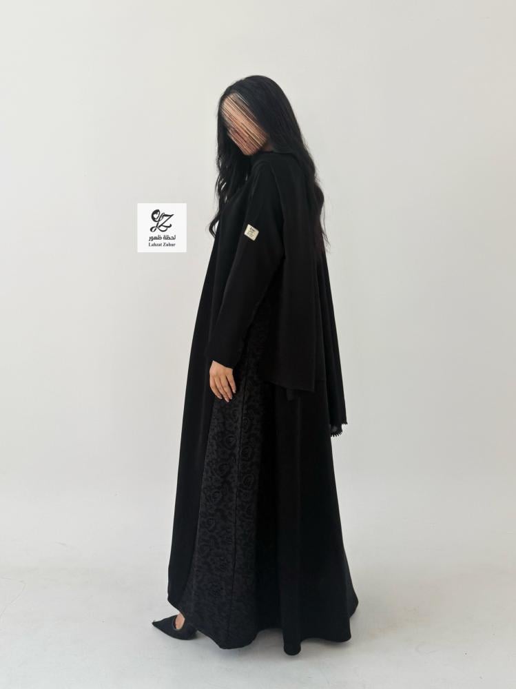 عبايه روابي بقماش اندنوسي اصلي بتدخيل دانتيل فخمعبايه روابي بقماش اندنوسي اصلي بتدخيل دانتيل فخم