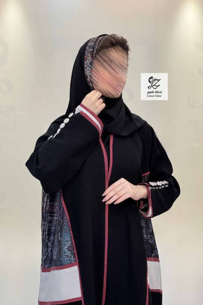 عبايه كلوش بقماش اندنوسي اصلي بتدخيل تشجير هندي