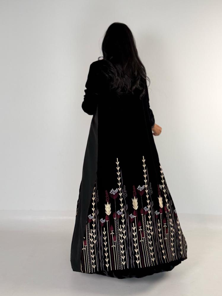 Blazer title with Korean velvet fabric with creativity crepe