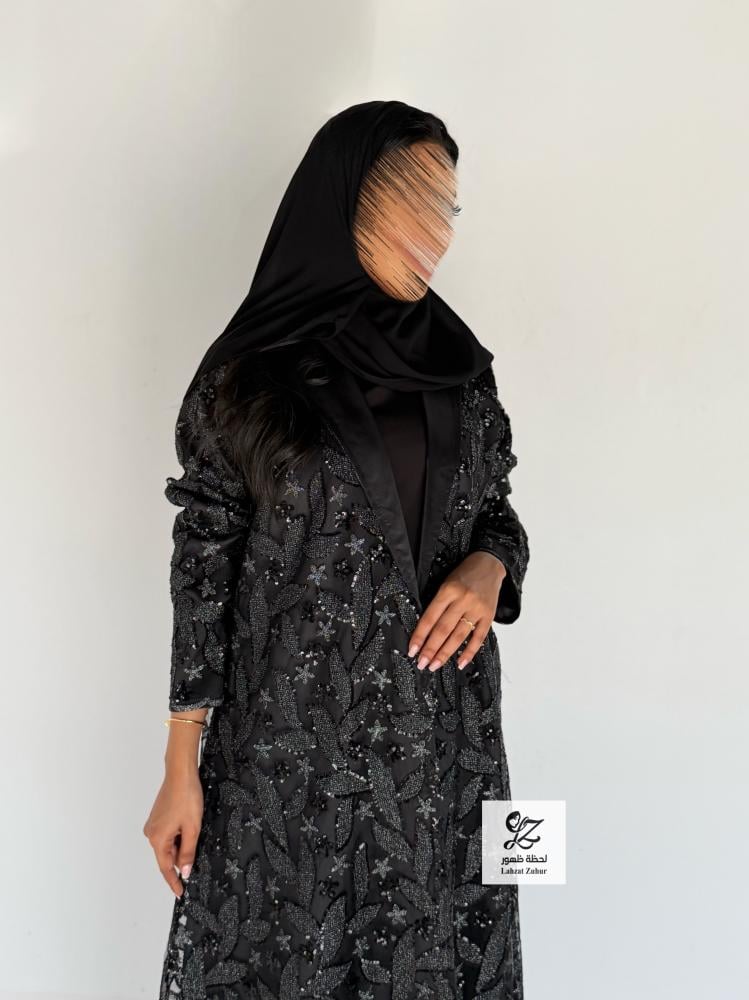 عبايه طلة بقماش تفته ميكادو لمعه