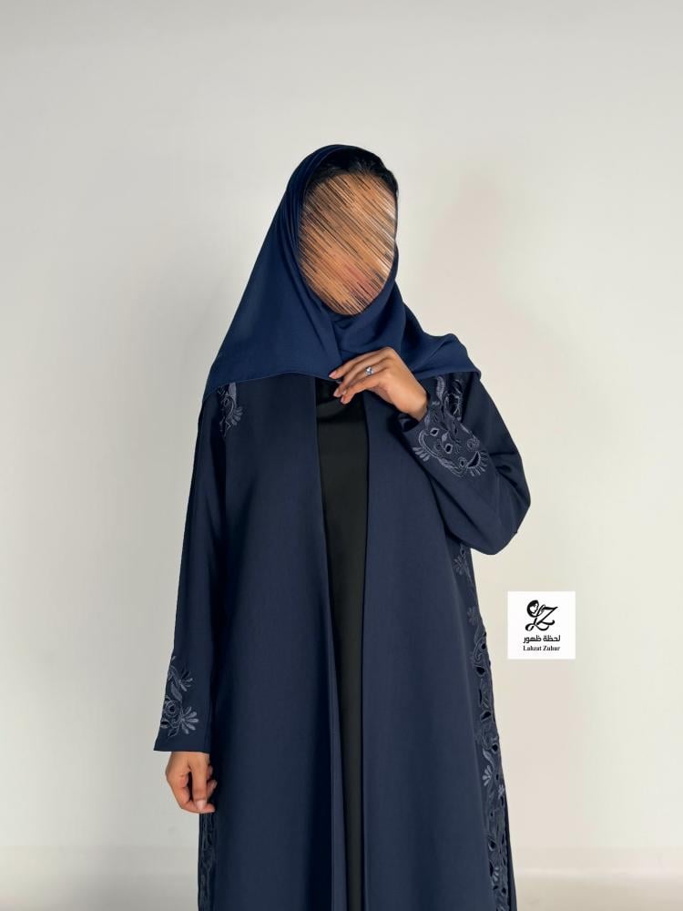 بليزر ظهور قماش كريب الابداع بتدخيل تطريز يدوي كحلي