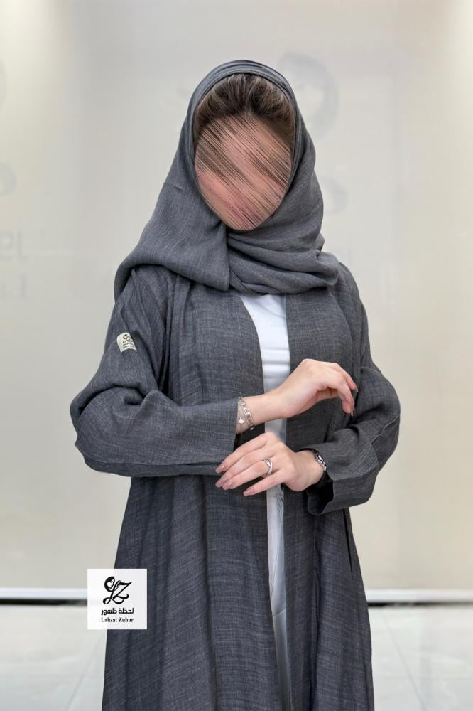 عبايه شهد كلوش بقماش لنن طبيعي