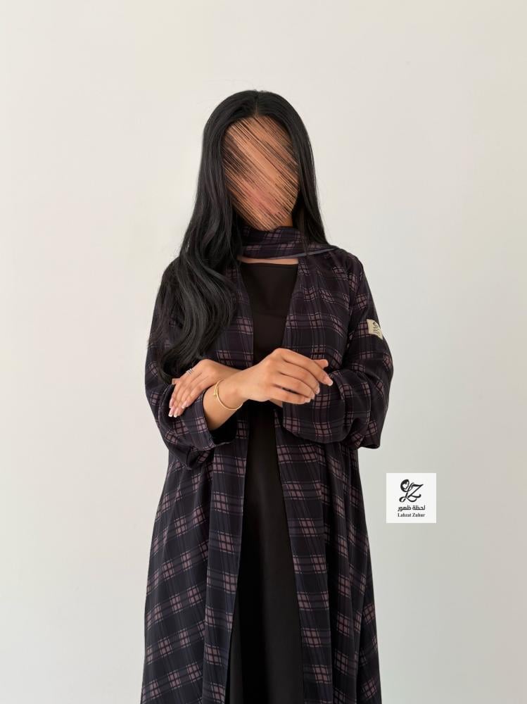 عبايه علياء شيفون مشجر طباعه كاروهات الهبه