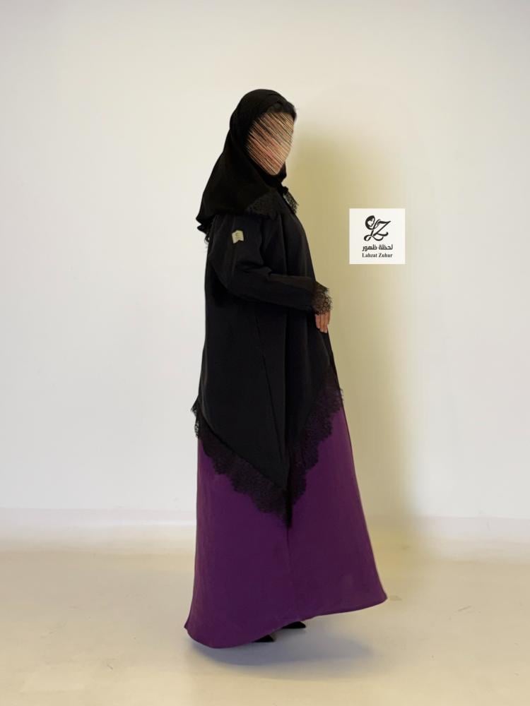 عبايه امينه بتدخيل دانتيل موف