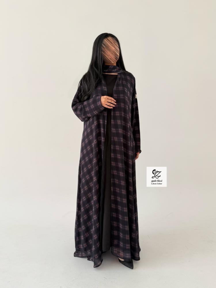 عبايه علياء شيفون مشجر طباعه كاروهات الهبه