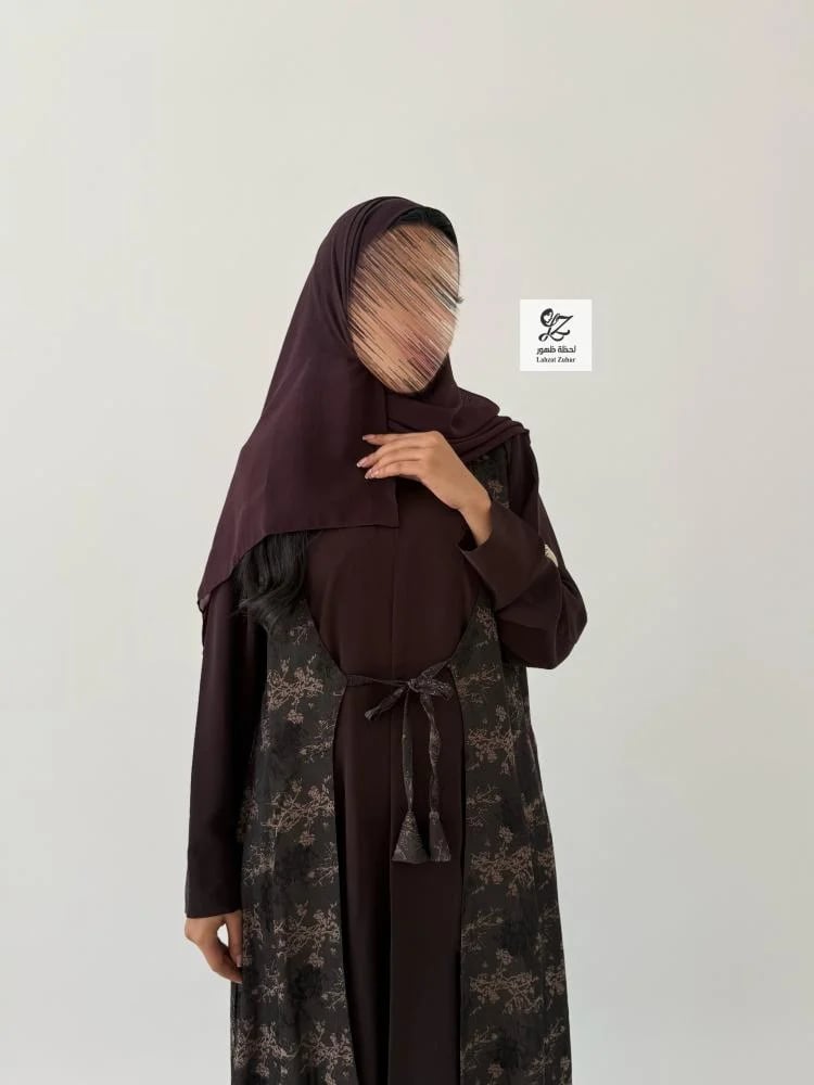 عبايه الدرعيه بقماش حرير تركي مشجر