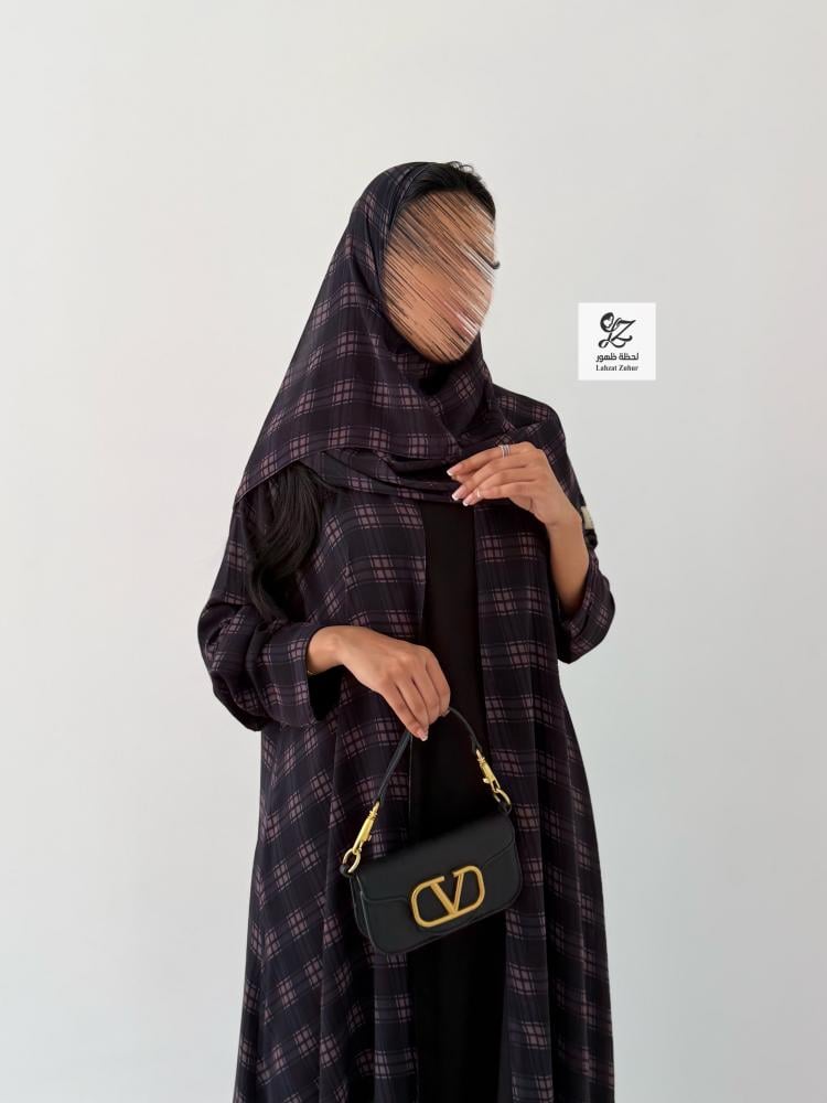 عبايه علياء شيفون مشجر طباعه كاروهات الهبه