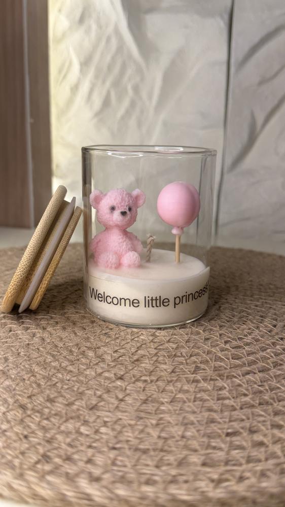 Pink-colored birthday candle