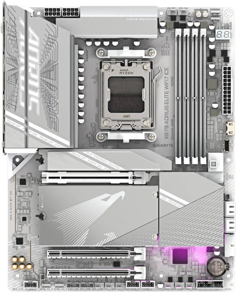 مذربورد GIGABYTE X870 Aorus Elite WiFi7 Ice AM5
