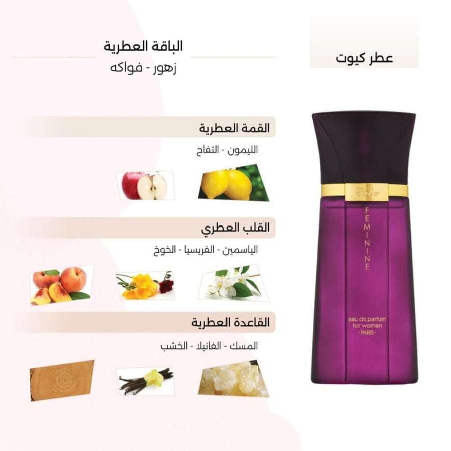 عطر درعة H20 كيوت للنساء او دي برفيوم 100 مل