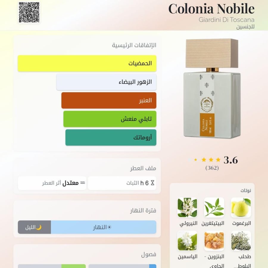 عطر جيارديني دي توسكانا كولونيا نوبيل أو دو بارفيوم 100 مل