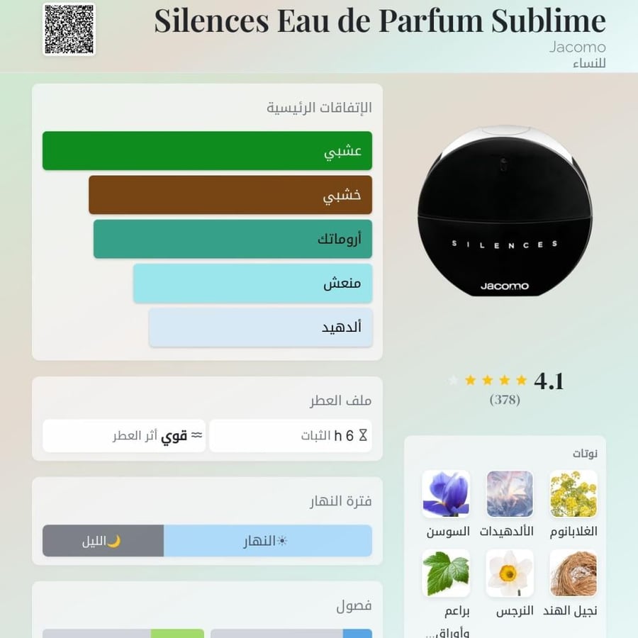 عطر جاكوما سايلنس النسائي أو دو بارفيوم 100 مل