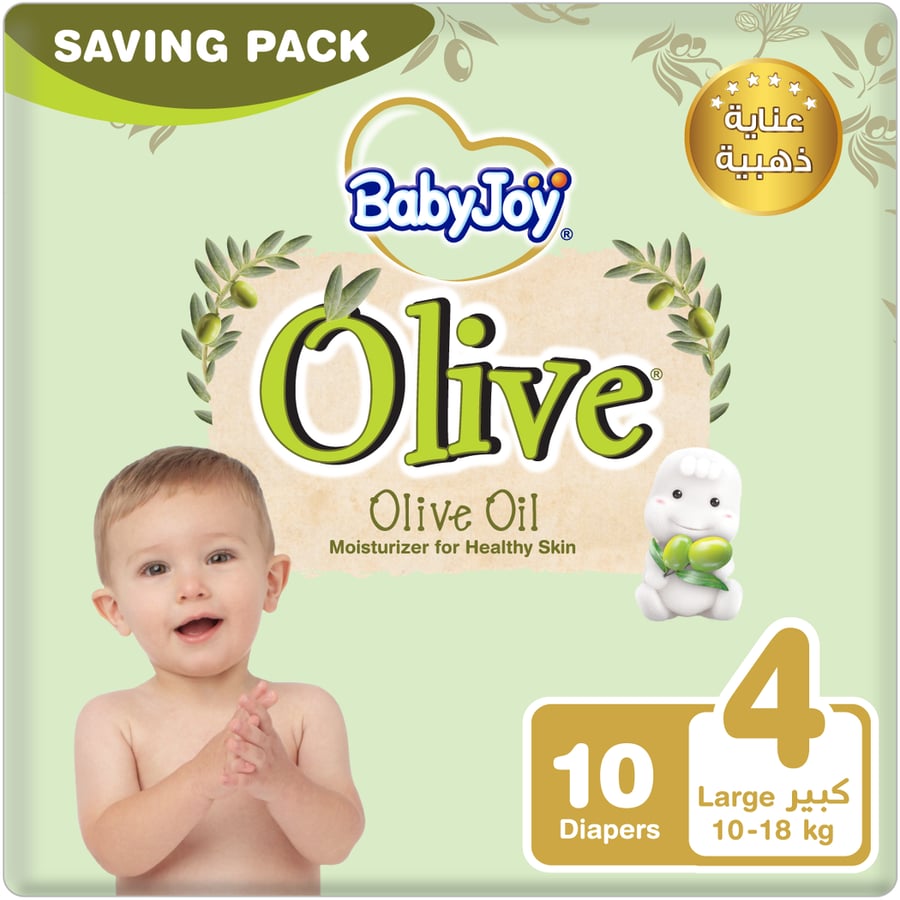 Baby Joy Olive Size (4) 10 Diapers