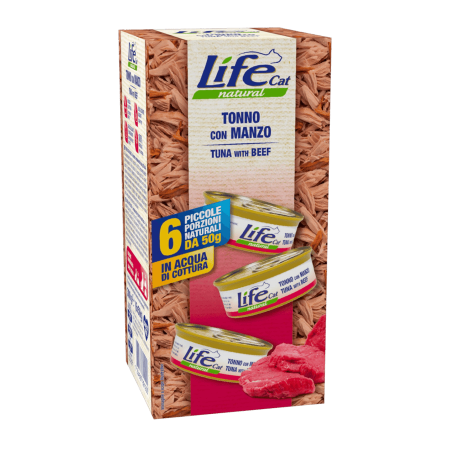 لايف كات معلبات اقتصادية تونة مع لحم بقري 6*50g