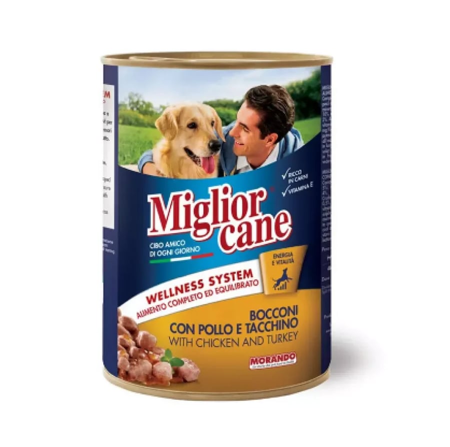 Miguelor Gato wet dog food chicken and turkey pieces 405g