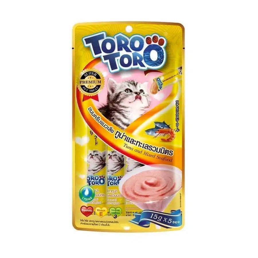Toru creamy reward for cats with tuna and seafood 15×5 grams